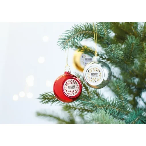 Gift Campaign Palla di Natale lucida con un lato piatto per stampa in sublimazione> Gadget Natalizi