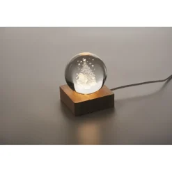 Gift Campaign Palla di neve natalizia con luce LED da 100lm su base in caucciù><noscript><img width=