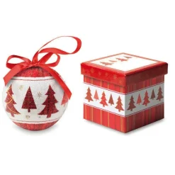 Gift Campaign Pallina di Natale con finitura perlata con scatola natalizia Snowy> Gadget Natalizi