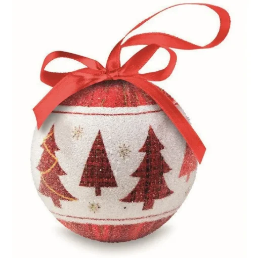 Gift Campaign Pallina di Natale con finitura perlata con scatola natalizia Snowy> Gadget Natalizi
