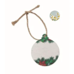 Gift Campaign Pallina di Natale piatta in carta con semi di fiori di campo SeedGrow> Gadget Natalizi