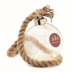 Gift Campaign Pallina in vetro con 8 luci a LED personalizzabile Cristal Bubble></noscript> Gadget Natalizi