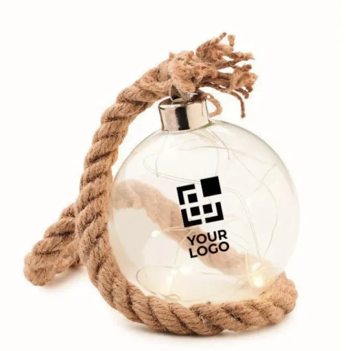 Gift Campaign Pallina in vetro con 8 luci a LED personalizzabile Cristal Bubble> Gadget Natalizi