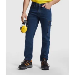 Gift Campaign Pantaloni da lavoro in denim di cotone e poliestere 370g/m2 Roly Raptor> Pantaloni