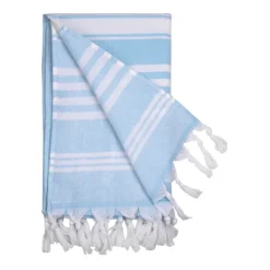 Gift Campaign Pareo con logo in cotone con frange annodate 220 g/m2 Capri> Teli Mare|Asciugamani Personalizzati