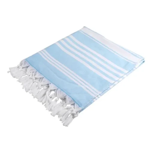 Gift Campaign Pareo con logo in cotone con frange annodate 220 g/m2 Capri> Teli Mare|Asciugamani Personalizzati