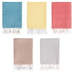 Gift Campaign Pareo in cotone e poliestere monocolore con frange bianche 170 g/m2> Teli Mare|Asciugamani Personalizzati