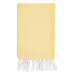 Gift Campaign Pareo in cotone e poliestere monocolore con frange bianche 170 g/m2> Teli Mare|Asciugamani Personalizzati