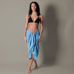 Gift Campaign Pareo in cotone e poliestere monocolore con frange bianche 170 g/m2></noscript> Teli Mare|Asciugamani Personalizzati