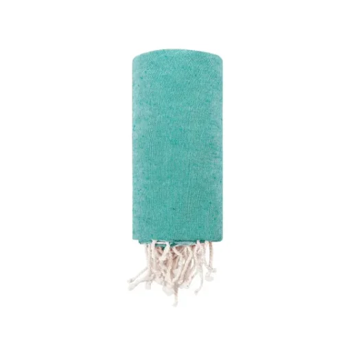 Gift Campaign Pareo in cotone riciclato e RPET con frange bianche 180 g/m2> Teli Mare|Asciugamani Personalizzati
