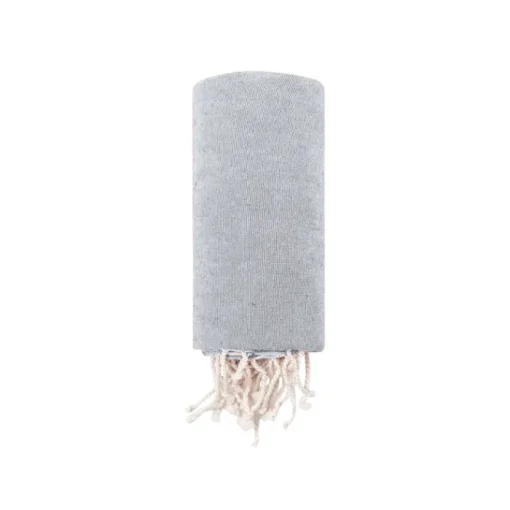 Gift Campaign Pareo in cotone riciclato e RPET con frange bianche 180 g/m2> Teli Mare|Asciugamani Personalizzati