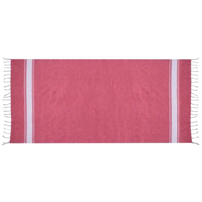 Gift Campaign Pareo telo bicolore in cotone e poliestere con frange 180g/m2> Teli Mare|Asciugamani Personalizzati