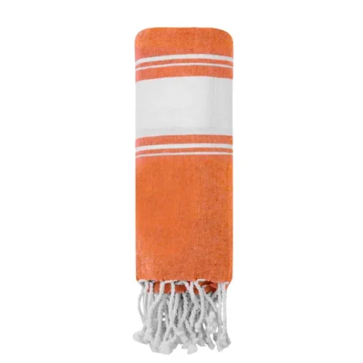 Gift Campaign Pareo telo bicolore in cotone e poliestere con frange 180g/m2> Teli Mare|Asciugamani Personalizzati