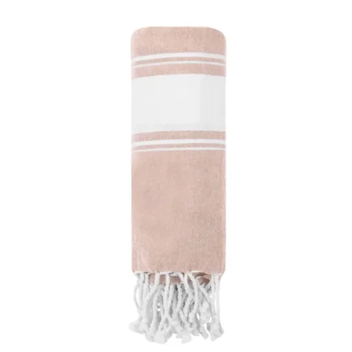 Gift Campaign Pareo telo bicolore in cotone e poliestere con frange 180g/m2> Teli Mare|Asciugamani Personalizzati