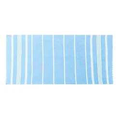 Gift Campaign Pareo telo con righe bianche in cotone riciclato e poliestere 255 g/m2></noscript> Teli Mare|Asciugamani Personalizzati