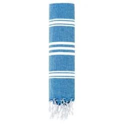 Gift Campaign Pareo telo con righe bianche in cotone riciclato e poliestere 255 g/m2></noscript> Teli Mare|Asciugamani Personalizzati
