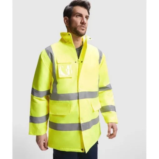 Gift Campaign Parka da lavoro imbottito ad alta visibilità da 395 g/m2 Roly Merak> Giubbotti