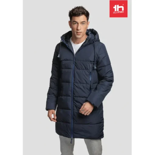 Gift Campaign Parka lungo imbottito con cappuccio in poliestere THC Brussels> Giubbotti
