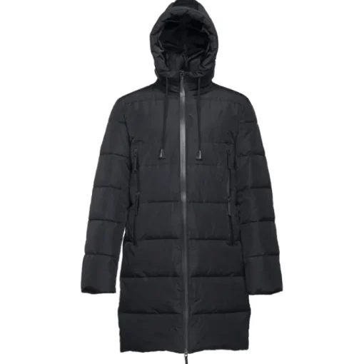 Gift Campaign Parka lungo imbottito con cappuccio in poliestere THC Brussels> Giubbotti
