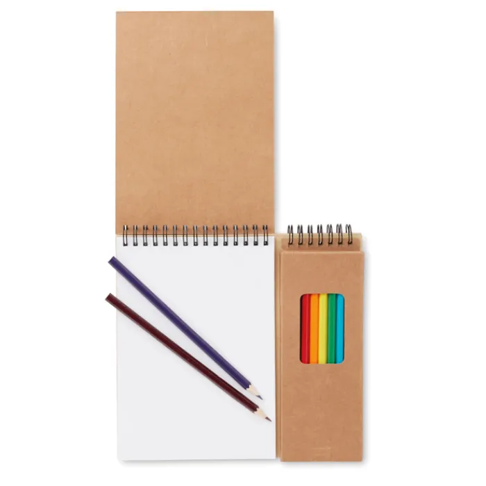 Gift Campaign Pastelli e libretto con disegni prestampati e fogli bianchi Canvas> Regali Per Bambini|Matite Colorate