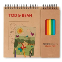 Gift Campaign Pastelli e libretto con disegni prestampati e fogli bianchi Canvas><noscript><img width=