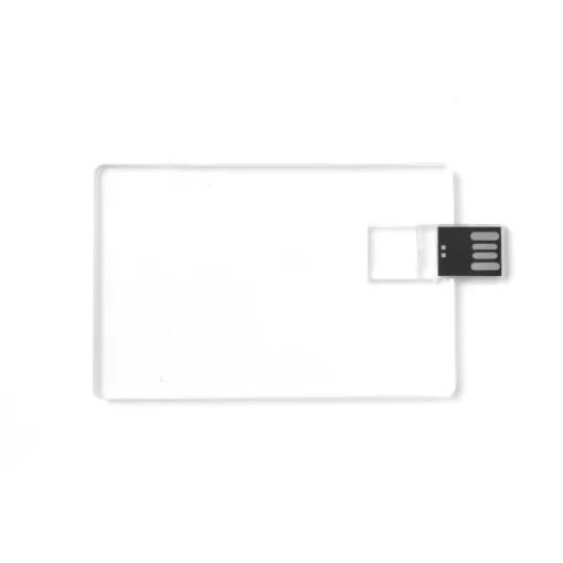Gift Campaign Pendrive a forma di carta di credito in acrilico Clear> Tessere Usb Personalizzate