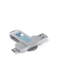 Gift Campaign Pendrive in metallo con meccanismo rotante e connessione tipo C> Chiavette Usb Di Metallo