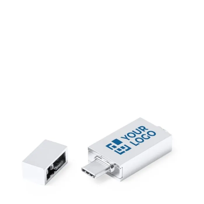 Gift Campaign Pendrive in metallo personalizzata con connessione di tipo C> Chiavette Usb Di Metallo