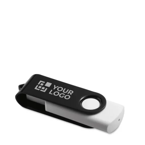 Gift Campaign Pendrive personalizzate in gomma bianche con clip a colori Whitemate> Chiavette Usb Economiche