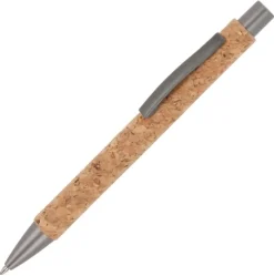Gift Campaign Penna a pulsante con corpo in sughero sostenibile e inchiostro blu> Penne Ecologiche
