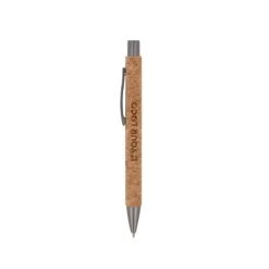Gift Campaign Penna a pulsante con corpo in sughero sostenibile e inchiostro blu></noscript> Penne Ecologiche