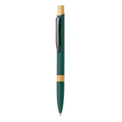 Gift Campaign Penna a pulsante in alluminio con dettagli in bambù e inchiostro blu></noscript> Penne In Metallo