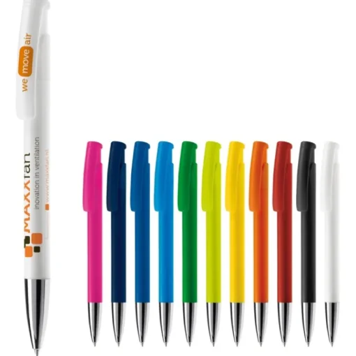 Gift Campaign Penna a pulsante in plastica con inchiostro blu e prodotta in Germania> Penne Di Plastica