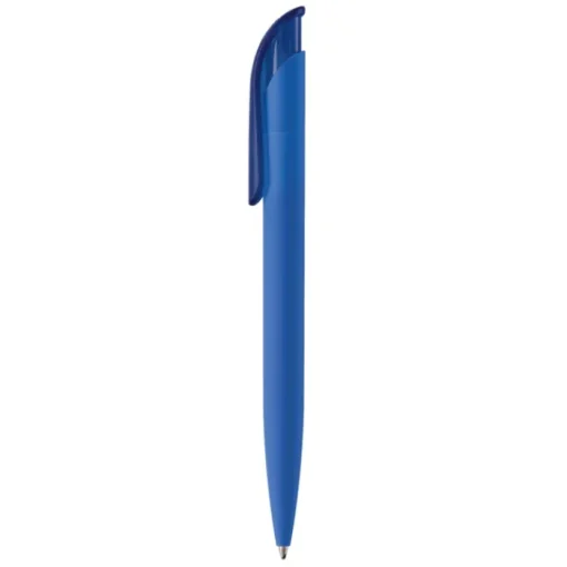 Gift Campaign Penna a pulsante in plastica con finitura morbida e inchiostro blu> Penne Di Plastica