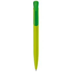 Gift Campaign Penna a pulsante in plastica con finitura morbida e inchiostro blu></noscript> Penne Di Plastica