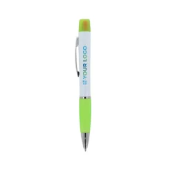 Gift Campaign Penna a rotazione a inchiostro blu con tre evidenziatori sulla testa></noscript> Penne Di Plastica
