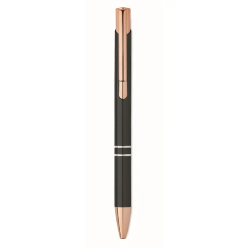 Gift Campaign Penna a scatto in alluminio riciclato dettagli oro rosa inchiostro blu> Penne In Metallo
