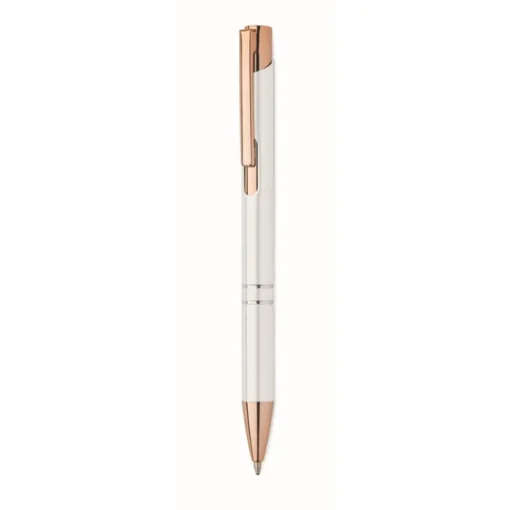 Gift Campaign Penna a scatto in alluminio riciclato dettagli oro rosa inchiostro blu> Penne In Metallo