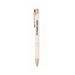 Gift Campaign Penna a scatto in alluminio riciclato dettagli oro rosa inchiostro blu></noscript> Penne In Metallo