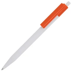 Gift Campaign Penna a scatto in plastica bianca con clip colorata e inchiostro blu></noscript> Penne Di Plastica