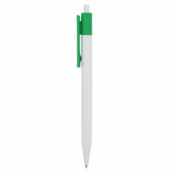 Gift Campaign Penna a scatto in plastica bianca con clip colorata e inchiostro blu></noscript> Penne Di Plastica