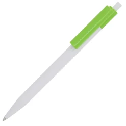 Gift Campaign Penna a scatto in plastica bianca con clip colorata e inchiostro blu></noscript> Penne Di Plastica
