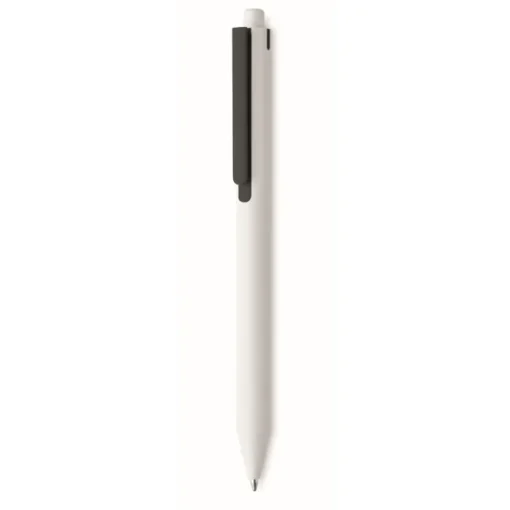 Gift Campaign Penna a sfera dal fusto bianco con clip colorata ed inchiostro blu> Penne Ecologiche|Penne Di Plastica