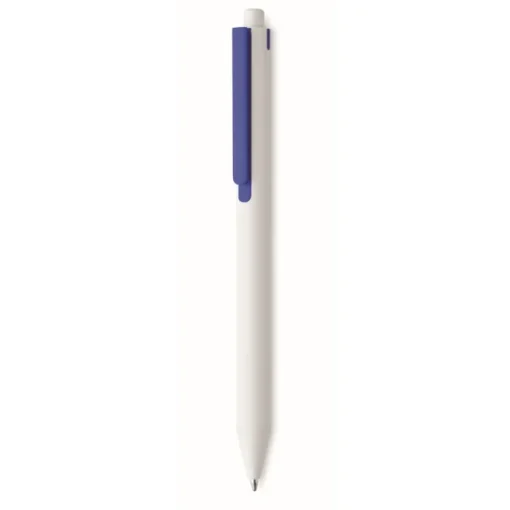 Gift Campaign Penna a sfera dal fusto bianco con clip colorata ed inchiostro blu> Penne Ecologiche|Penne Di Plastica