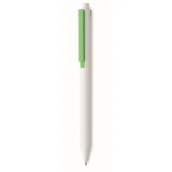 Gift Campaign Penna a sfera dal fusto bianco con clip colorata ed inchiostro blu></noscript> Penne Ecologiche|Penne Di Plastica