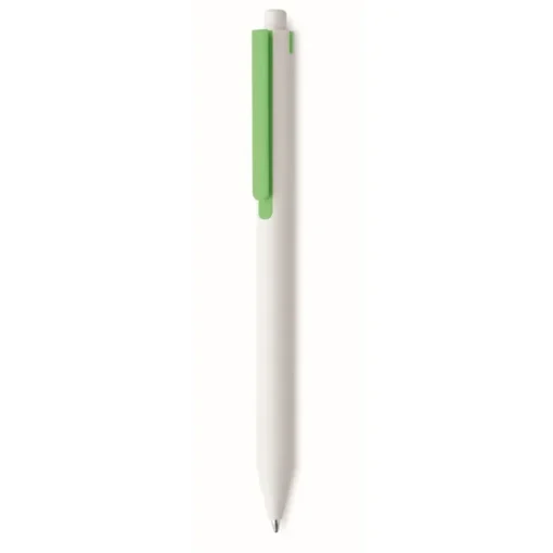 Gift Campaign Penna a sfera dal fusto bianco con clip colorata ed inchiostro blu> Penne Ecologiche|Penne Di Plastica