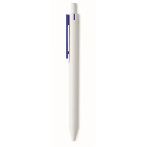 Gift Campaign Penna a sfera dal fusto bianco con clip colorata ed inchiostro blu> Penne Ecologiche|Penne Di Plastica