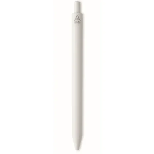 Gift Campaign Penna a sfera dal fusto bianco con clip colorata ed inchiostro blu> Penne Ecologiche|Penne Di Plastica