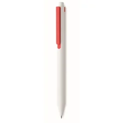 Gift Campaign Penna a sfera dal fusto bianco con clip colorata ed inchiostro blu></noscript> Penne Ecologiche|Penne Di Plastica