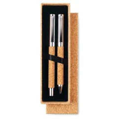 Gift Campaign Penna a sfera e Roller in metallo e sughero con astuccio Corticem> Penne Ecologiche